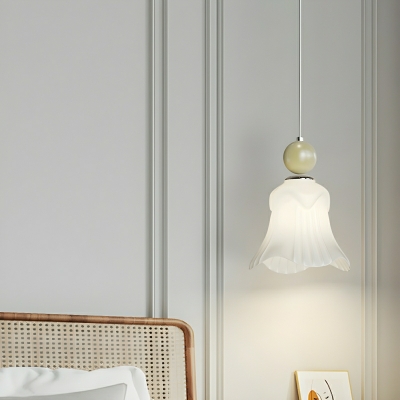 Modern Frosted Glass Pendant with Adjustable Hanging Length for Residential Use