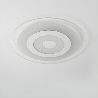 Modern White Acrylic Flush Mount LED Bulbs Ceiling Light with Ambient Lighting for Residential Use
