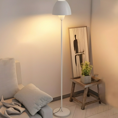 Sleek Metal Floor Lamp for Modern Home with Foot Switch and Down Shade