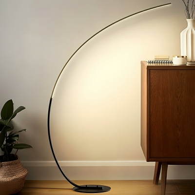 Elegant White Iron Floor Lamp with LED Bulb and Rocker Switch