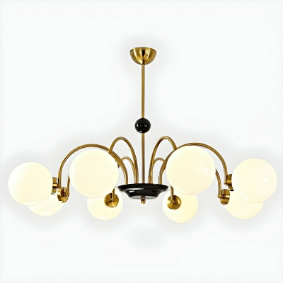 Modern Globe Chandelier with Clear Glass Shades - Stylish and Bright Lighting Option for the Home