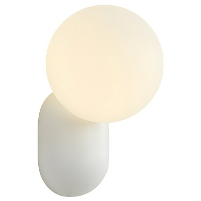 Resin Modern Warm Light 1-Light Wall Sconce with Glass Shade