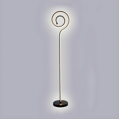 Sleek White Ceramic Base Modern Floor Lamp with LED Bulb and Foot Switch