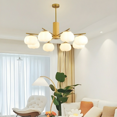 Stylish and Chic White Wood Chandelier with Modern Design and Bi-pin Lighting