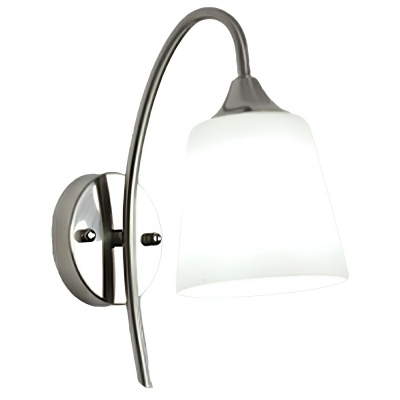 16-Inch Industrial Vanity Light with Frosted Glass Shade & Stainless-Steel Finish