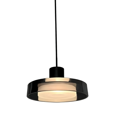 Modern Clear Glass Pendant Light with Adjustable Hanging Length