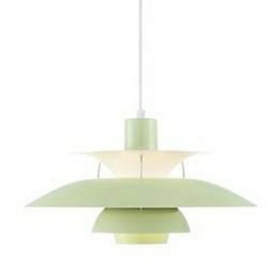 Modern Metal Pendant with Round Canopy and Adjustable Hanging Length - 19.5