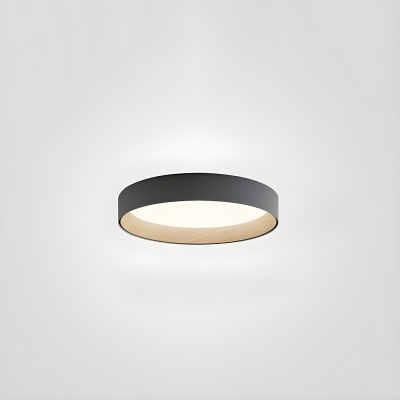 Cylinder LED Flush Mount Ceiling Light in Modern Style with White Shade