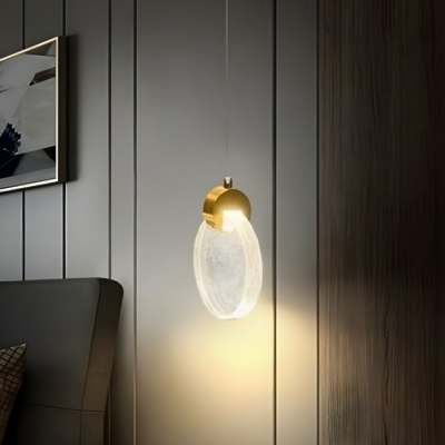 Elegant Gold Crystal Pendant Light with Adjustable Cord Mounting and Clear Shade
