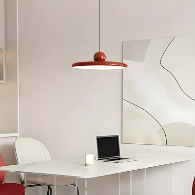 Modern LED Metal Pendant Light with Adjustable Hanging Length and Acrylic Shade