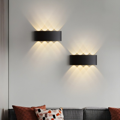Modern LED Wall Lamp Bronze Metal Luminaria with Up & Down Acrylic Shade
