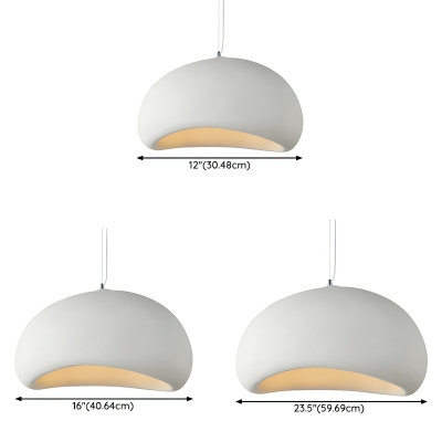 Modern Resin Pendant Light with Adjustable Hanging Length and Stylish Cord Mounting