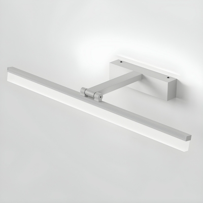 Straight Modern Vanity Light with LED Bulbs and Ambient Aluminum Shade