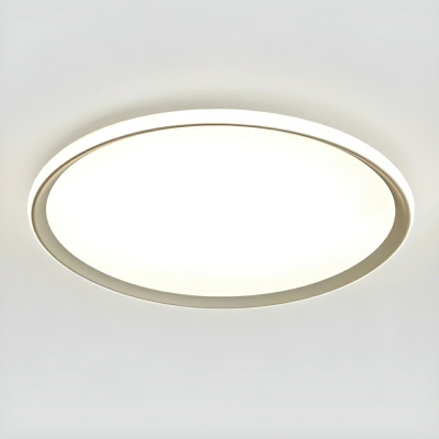White Geometric LED Flush Mount Ceiling Light for Modern Home Decoration