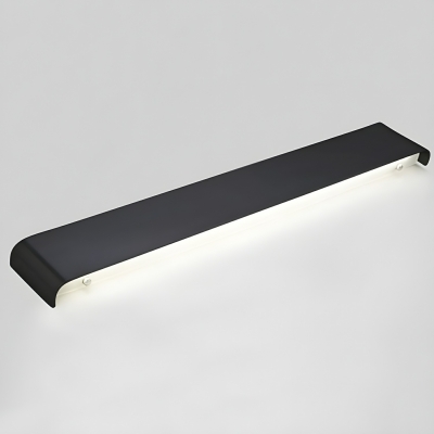 Black Modern 2-Light Vanity Light with Downwards and Upwards Acrylic Shades