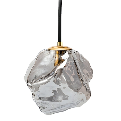 Elegant Modern Metal Pendant with Clear Glass Shade and Adjustable Hanging Length