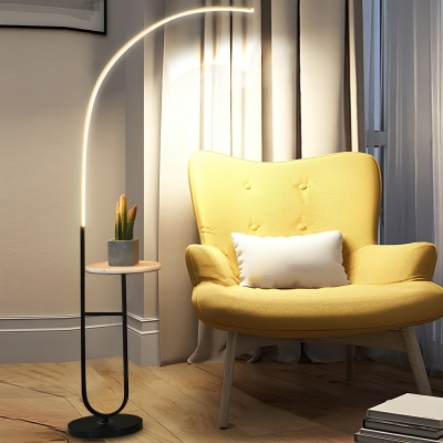 Modern LED Bulbs Metal Floor Lamp with Rocker Switch for Indoor Use
