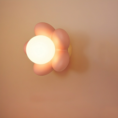 Sleek Ceramic 1-Light Modern Wall Lamp with LED Light and Glass Shade