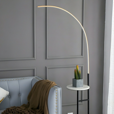 Sleek Metal Buffet Floor Lamp with Dimmable LED Bulbs and Foot Switch