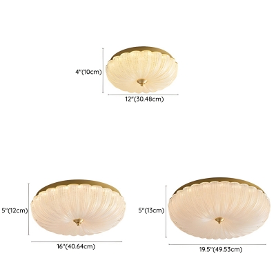 Golden Elegant LED Ceiling Light with Ambient Clear Glass Shade