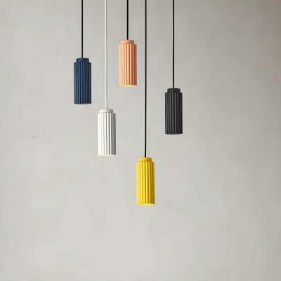 Modern Metal Cylinder Pendant Light with Adjustable Cord for Residential Use in American Market