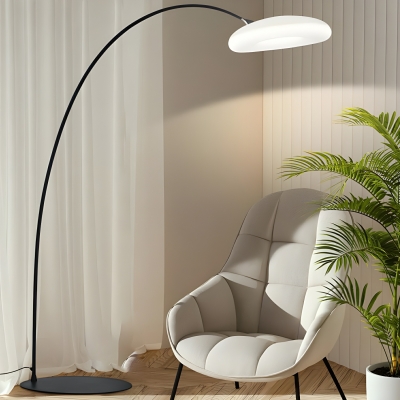Modern White LED Floor Lamp with Dimmable Foot Switch - Perfect for Residential Use