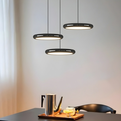 Stylish Silver Modern Pendant with Adjustable Hanging Length and Acrylic Shade