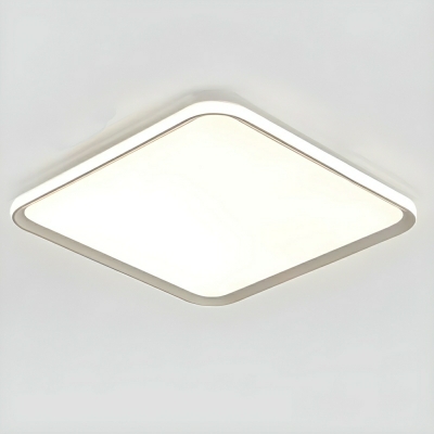 White Geometric LED Flush Mount Ceiling Light for Modern Home Decoration