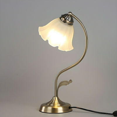 Elegant Tiffany Style Table Lamp in Gold with Touch-Sensitive Switch