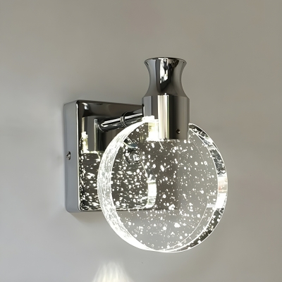 Integrated LED Modern Vanity Light with Ambient Crystal Hardwired element