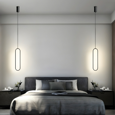 Modern Metal Pendant with Adjustable Hanging Length and LED Bulb Light