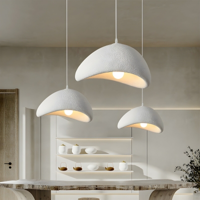 Modern Plastic Pendant Light with Adjustable Hanging Length and LED Light for Residential Use
