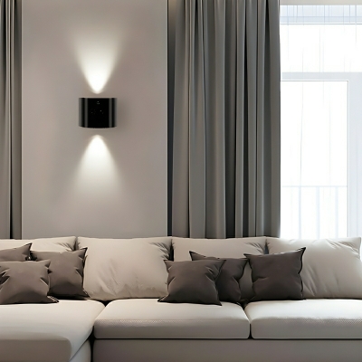 Modern Touch-Controlled 2-Light LED Cylinder Wall Lamp with Chargeable Rechargeable Power