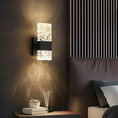 Contemporary LED Crystal Wall Lamp with Clear Shade for Modern Home Decor