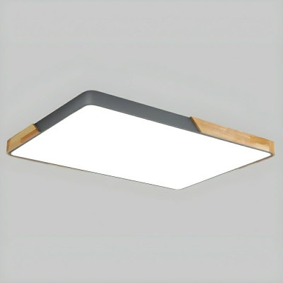 Elegant Rectangle LED Ceiling Light with Ambient White Acrylic Shade