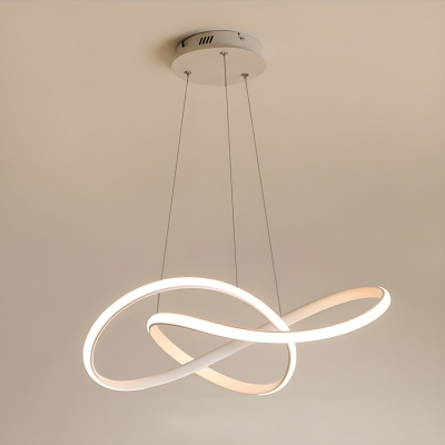 Elegant Silica Gel Shade LED Chandelier with Adjustable Hanging Length in Modern Style