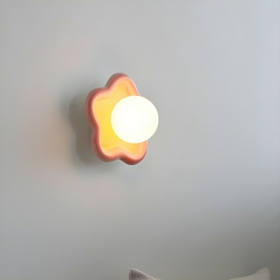 Modern Ceramic Wall Sconce with Glass Shade - Stylish 1-Light Bi-pin Light for Modern Homes