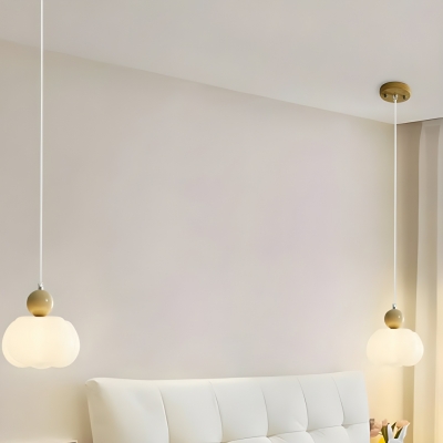 Modern Hanging Pendant Light with Adjustable Hanging Length and White Plastic Shade