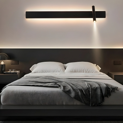Modern Metal LED Wall Lamp with Acrylic Shade, Warm Light Glow