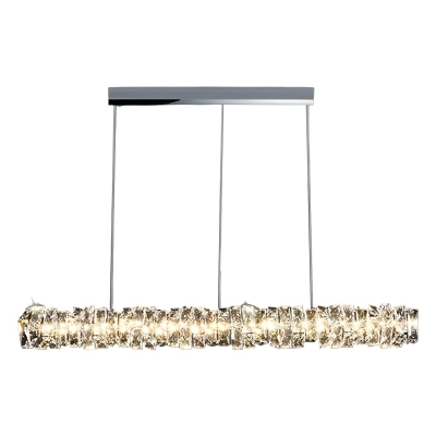 Crystal Clear Ambient Pendant Light with Adjustable Hanging Length