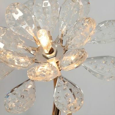 Elegant 1-Light Modern Hardwired Wall Lamp with Clear Crystal Shade