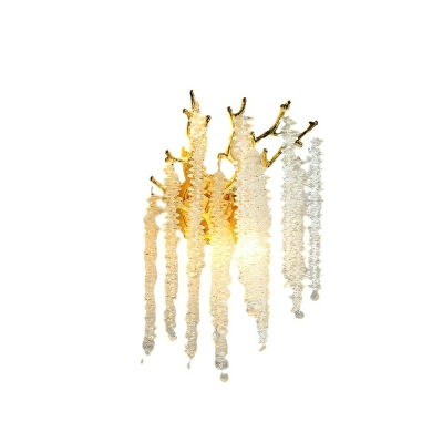 Elegant Gold Bi-pin Wall Sconce with Clear Crystal for Modern Home Decor