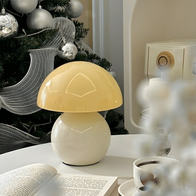 Elegant White Glass Bedside Table Lamp for Modern Home Decor