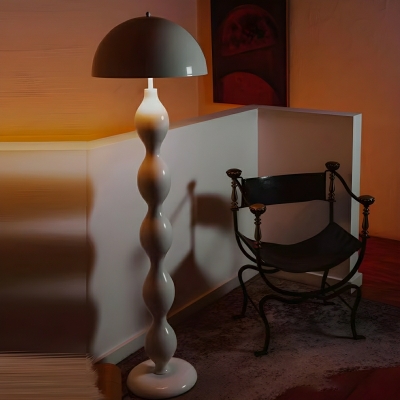 Modern Dome Shade Metal Floor Lamp - Single Light LED Design for Contemporary Home Decor