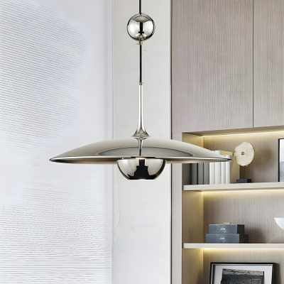 Modern Iron Pendant Light with Adjustable Hanging Length for Residential Use