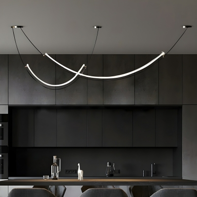 Modern Pendant Light with Warm Light LED Bulbs for Contemporary Style and Adjustable Hanging Length