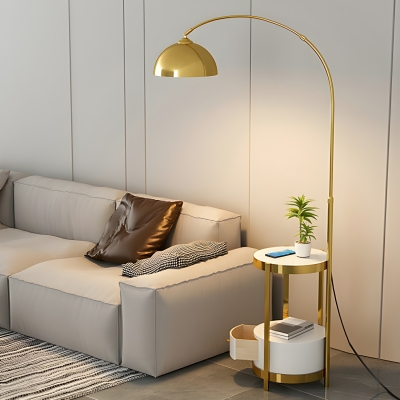 Adjustable Height Modern Floor Lamp with LED Light and Rocker Switch for Residential Use