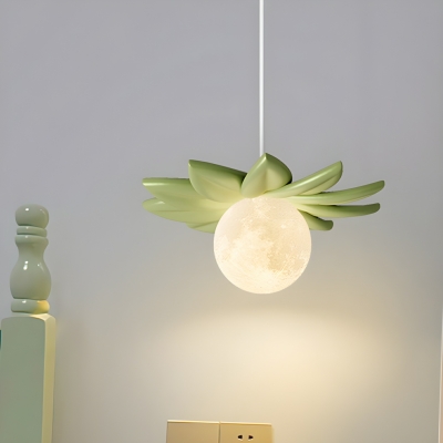 Elegant Beige Resin Pendant Light - Modern Style with Adjustable Hanging Length of 39.5 inches