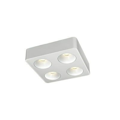 Geometric Modern Style LED Bulbs Flush Mount Ceiling Light with Aluminum Shade and Metal Body