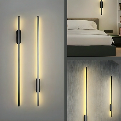 Modern Black 1-Light Wall Sconce with White Silica Gel Shade